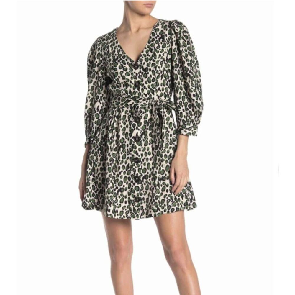 NWT Alexa Admor Green Leopard Mini Dress Size 2 – Forest Fairy Coquette